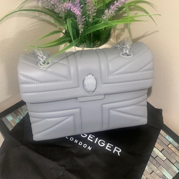 Kurt Geiger London Kensington Union Jack Leather Chain Strap Bag - Picture 12 of 16
